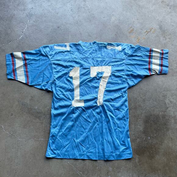 VINTAGE 60S CHAMPION FOOTBALL JERSEY SOUTH SALEM MEDIUM BABY BLUE - Picture 6 of 6